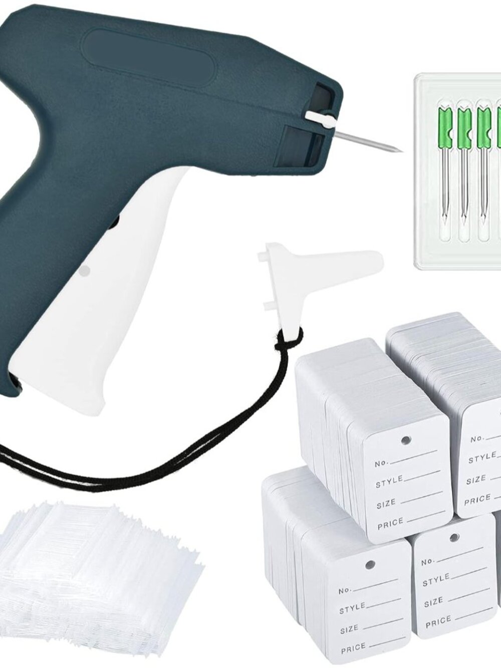 2006 PcsTagging Gun Kit Including Tag Gun, 5 Steel Needles, 1600 Clear Barbs Fas
